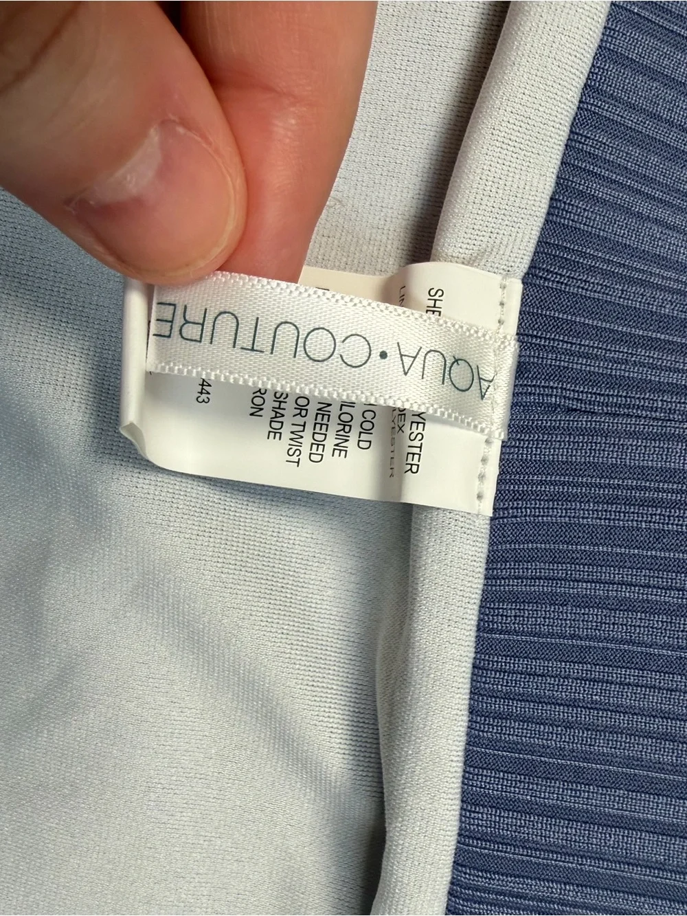 NWT Women’s High-Waist Ribbed Blue Swim‎ Bottom